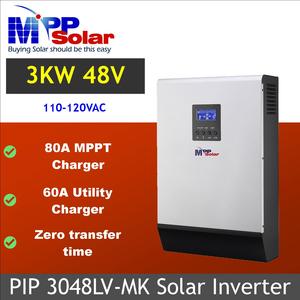 Cargador Solar MPPT MPP Solar PIP3048LV-MK de 3000W, 48V, 9 Puertos USB en Paralelo, 110V/120V CA, Salida Única, Onda Sinusoidal Pura, 99% de Eficiencia - Product Image 1
