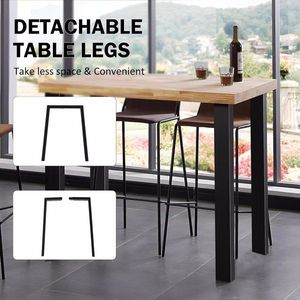 Pieds de table basse modernes en acier allié en forme de U, 28 po de hauteur x 30 po de largeur, pieds antidérapants robustes, pieds de banc détachables pour parc ou lit - Product Image 2