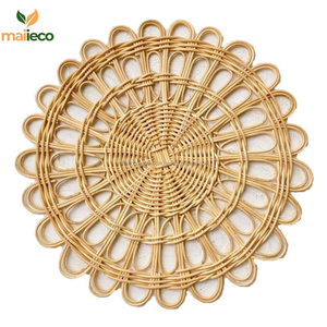 Vietnam Handicraft Eco-Friendly Ribu Natural Rattan <b>Placemats</b> 5mm Thickness <b>Bamboo</b> Serving for Food/Drinks Hot Products - Product Image 4