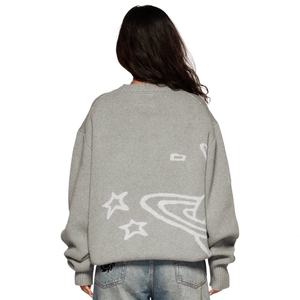เสื้อสเวตเตอร์ไหมพรมโพลีเอสเตอร์แบบสวม คอกลม แขนยาว กันยับ สำหรับฤดูหนาว ผลิตตามแบบ OEM ODM สำหรับทุกเพศ - Product Image 4