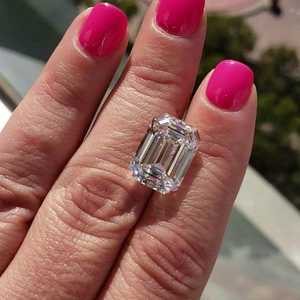 Colección de Piedras Preciosas Sueltas, Corte Esmeralda, Sintéticas, Cultivadas en Laboratorio, Color D, VVS, Piedra Blanca, Certificadas por IGI, Joyería - Product Image 5