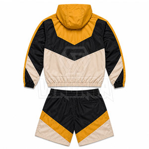 ชุดเซ็ตเสื้อแจ็คเก็ตมีฮู้ดน้ำหนักเบาและกางเกงขาสั้นกันลมสำหรับใส่ทุกวัน - Product Image 2