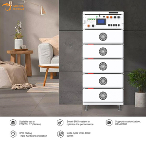 Batterie au lithium LiFePO4 Goldenenergix pour alimentation de secours solaire, montée sur rack, 51,2 V 314 Ah 16 kWh, haute tension - Product Image 2
