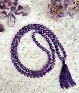 Cuentas de Oración de Cristal Negro con Borla, Tema Budista, Forma Irregular, Hechas a Mano, Ecológicas - Product Image 2