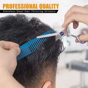 กรรไกรซอยผมสำหรับช่างมืออาชีพ คุณภาพดีที่สุด ผลิตจากเหล็กกล้าไร้สนิม J2 คมกริบ ทันสมัย เหมาะสำหรับร้านเสริมสวย - Product Image 2