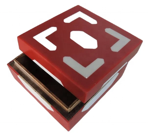 Caja de joyería con incrustaciones de resina negra roja de la mejor calidad de Royal Decore Mart, artesanías de moda, diseños navideños encantadores, artesanías de resina - Product Image 4