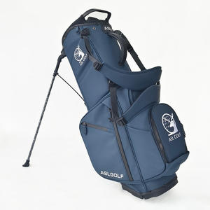 Professional Grade Forest Green Synthetic Leather <b>Golf</b> Bag Featuring Elegant White Contrast Piping and High-Capacity Storage - Product Image 4