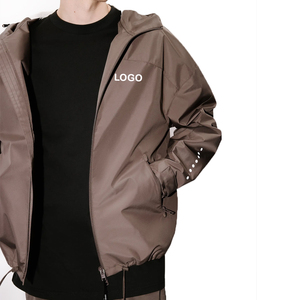 Chaqueta Cortavientos Personalizada de Algodón Técnico de Primera Calidad para Hombre, Chaqueta Informal Ligera con Capucha, Cortavientos, para Exteriores - Product Image 5