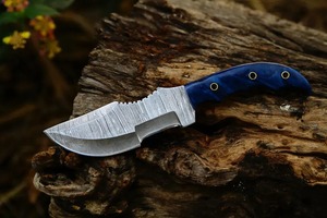 Cuchillo de Supervivencia Personalizado Hecho a Mano con Acero de Damasco y Mango de Resina con Funda de Cuero, Personalización OEM/ODM - Product Image 3