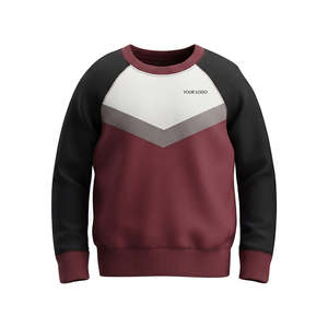 Sudadera con Capucha Extra Grande Estilo Y2K Personalizada - Sudadera con Rayas Chevron y Mangas Raglán con Bordado de Toalla - Product Image 3