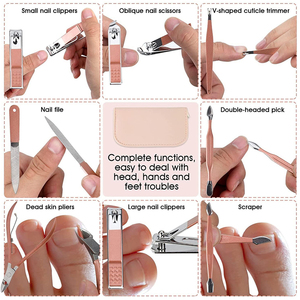 12Pcs Nail Scissors Clipper Set with Professional Stainless Steel Manicure and Pedicure Set Elegant Leather <b>Case</b> Gift - Product Image 5