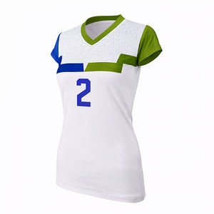 ชุดฝึกซ้อมวอลเลย์บอลหญิง ชุดกีฬาแขนสั้นโพลีเอสเตอร์สำหรับผู้ชายและผู้หญิง - Product Image 1