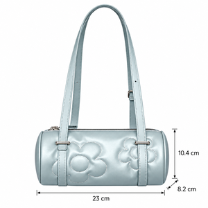 PU Leather Fashion Shoulder <b>Bag</b> with Two Straps Floral Embossed Underarm Purse Zipper Closure for Women Outdoor Travel Shopping - Product Image 2
