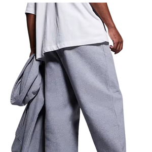 <b>Men's</b> Fleece <b>Trousers</b> Wide Leg Relaxed Fit Elastic Drawstring Waist Side Pockets Cuffed Hem Casual <b>Lounge</b> Training Bottoms Daily - Product Image 6
