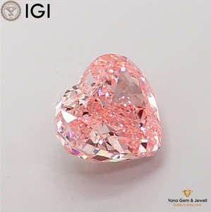 Diamant de laboratoire CVD de 3,50 carats, clarté VS1, couleur rose vif fantaisie, taille cœur, avec certificat IGI, pour une collection de bijoux unique - Product Image 3