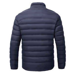 Custom Men's Lightweight Puffer Jacket Warm Winter <b>Coat</b> Quilted <b>Lined</b> Water-Resistant Full Zip Bubble Jackets <b>Coat</b> - Product Image 4