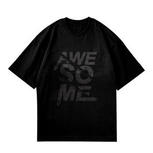 Camiseta Casual de Manga Corta con Cuello Redondo y Estampado de Letras Tie-Dye en la Parte Delantera, Corte Regular para Hombre, 100% Algodón Jersey, Marca Born Be Awesome - Product Image 2