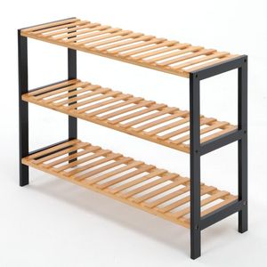 Elegante Mueble Zapatero de Madera Marrón con Puertas Cerradas y Superficie Superior de Almacenamiento para Uso Decorativo en el Hogar - Product Image 2