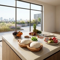 Plateau décoratif sud-ouest à double compartiment en jonc de mer/rotin avec incrustation de nacre, plat blanc, plat à cacahuètes, pour l'intérieur de la maison