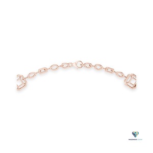 Collier statement en or rose 12,06 CT avec diamant ovale cultivé en laboratoire, en or massif 18 carats, collier pendentif avec diamant taillé fantaisie multi-formes - Product Image 4