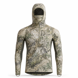 Chaqueta de Caza con Capucha de Camuflaje, Manga Larga, Tejido Softshell, Absorbe la Humedad, Ropa de Exterior para Adultos - Product Image 1