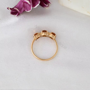 Natural <b>Citrine</b> Diamond Three Stone Wedding <b>Ring</b> 925 Sterling Silver 14K Solid Gold Luxury Rhodium Plated Fine Jewelry OEM ODM - Product Image 5