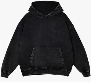Sudadera con Capucha Unisex de Invierno, Estilo Vintage, Bordada, Lavada al Ácido, Streetwear, para Parejas, con Logotipo Personalizado, Corte Holgado - Product Image 3