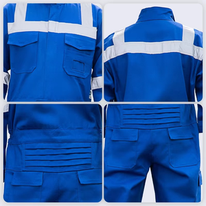 Uniformes de Algodón para Electricistas y Soldadores, Ropa Resistente al Fuego, Traje de Trabajo de Dos Piezas, Camisa y Pantalones, Ropa de Trabajo para Hombres y Mujeres - Product Image 2