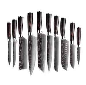 Juego de Cuchillos de Chef de Acero de Damasco de 67 Capas, Hechos a Mano, de Lujo, 10 Piezas, Cuchillería Profesional para Cocinar, Mango de Madera Natural Sostenible - Product Image 1
