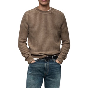 Best Quality Men Winter Knitted Sweater 100% Cotton <b>Wool</b> Blend Breathable Front Logo Soft Factory Direct Price Customized Colors - Product Image 1