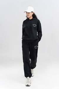 Conjunto de sudadera con capucha y Jogger para mujer de alta calidad, sudaderas y pantalones de chándal de algodón 100% para otoño y primavera, sudadera en blanco - Product Image 5