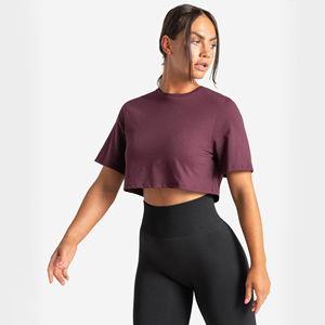 Latest Style <b>Women</b> Casual Summer Crop <b>Top</b> T-Shirt Unique Color Custom Printed 100% Cotton Eco-Friendly Anti-Uv Breathable - Product Image 3