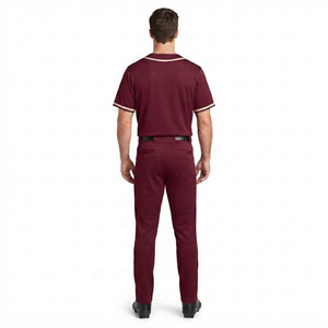 Conjunto de Béisbol con Botones Frontales, Ajuste Atlético, Transpirable, que Absorbe la Humedad, Pantalones Cortos, Colores Personalizados, Impresión de Números, Venta al Por Mayor - Product Image 2