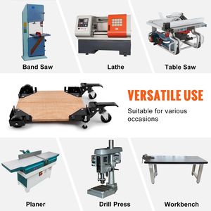 Infinity Heavy Duty universale Base Mobile Stand 12 \ "x12 \" regolabile 400 libbre capacità di peso ruote girevoli per la lavorazione del legno - Product Image 6