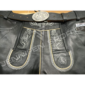 Pantalones Cortos de Cuero Vacuno Genuino para Hombre, Estilo Oktoberfest 2026, Traje Tradicional Bávaro para Fiesta, los Más Vendidos - Product Image 2