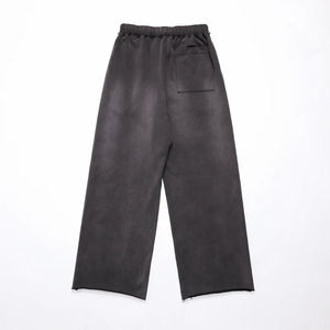 Manufacturer Custom Logo Embroidered Flared Jogging Trouser French Terry Sweatpants 100% Cotton Casual Mid Flat OEM Service <b>Pant</b> - Product Image 2