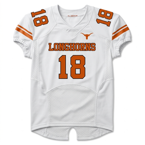 Uniforme de football américain de qualité supérieure, réfléchissant, respirant, design extérieur personnalisé, 25 ensembles MOQ, 100% polyester, sur mesure - Product Image 1