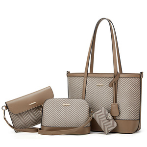 Ensemble de sacs fourre-tout noirs en nylon pour filles avec bandoulière chaîne détachable, style minimaliste, fermeture éclair, compartiment antivol pour ordinateur, multi-pièces - Product Image 5