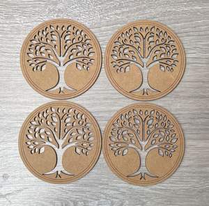 Posavasos de madera de primera calidad, acabado a mano, para tazas de café y té, protector de mesa para bebidas, de madera natural y duradera - Product Image 2