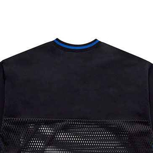 Maillot de football noir en mesh pour homme, col en V, manches trois quarts, rayé, respirant, sublimé, coupe classique adulte - Product Image 4