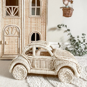 Juguetes de coches de mimbre natural hechos a mano para niños, juguetes de simulación de coches para niños al precio más bajo. - Product Image 5