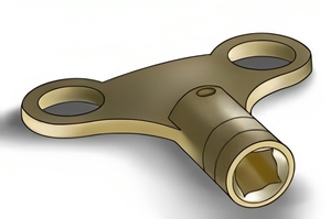 Llave de purga de radiador de latón con cuadrado de 5 mm de diámetro interior, universal para todos los radiadores, llave de ventilación de calefacción, llave de purga de radiador - Product Image 3