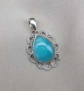 Colgante de Turquesa, Plata de Ley 925, Joyería de Piedras Preciosas Naturales Hecha a Mano, Proveedor Mayorista - Product Image 6