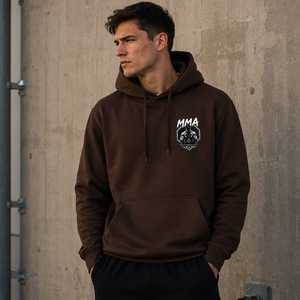 เสื้อฮู้ด MMA แบบกำหนดเองได้ พร้อมโลโก้ เสื้อฮู้ดผู้ชาย ผ้าฝ้ายฟลีซ 100% ทรงปกติ ใส่สบาย ฤดูหนาว ผ้าไม่ยับ - Product Image 3