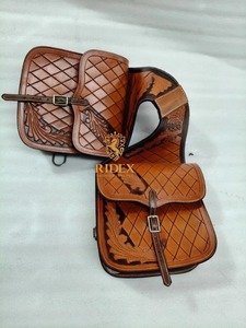 Premium Quality Leather Western Hand Tooled Saddle Bag For Horse Available At Competitive Price - Product Image 5
