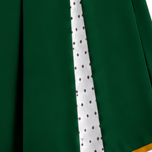 Jupe plissée de cheerleading pour femme, vert forêt et or blanc, taille haute, pour performance sportive, danse et uniforme de cheerleading - Product Image 3