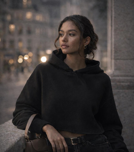 เสื้อครอปฮู้ดดี้ผู้หญิง สวมใส่สบาย ทันสมัย ไม่ยับ ขายดี คุณภาพพรีเมียม ราคาถูก - Product Image 5