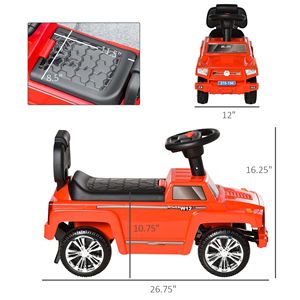 Auto Elettrica per Bambini Stile SUV Rossa con Musica, Clacson, Luci e Vano Portaoggetti per il Divertimento dei Bambini - Product Image 3