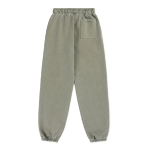Pantalones de chándal acampanados personalizados para hombre, transpirables, de algodón, con estampado gráfico y borde sin rematar, venta al por mayor OEM - Product Image 2