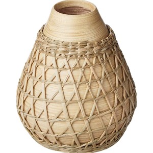 Jarrón de Mimbre Natural Ecológico, Portaflores Vintage, Cesta de Paja Hecha a Mano para Decoración de Bodas Modernas, Jarrones para Flores - Product Image 1